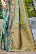 Sage Green Soft Silk Woven Work Traditional Saree