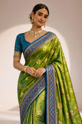 Leaf Green Soft Silk Woven Work Traditional Saree