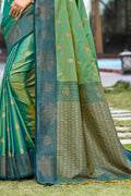 Mehendi Green Soft Silk Woven Work Traditional Saree