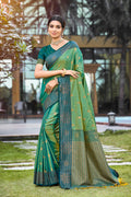 Mehendi Green Soft Silk Woven Work Traditional Saree