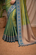 Sea Green Soft Silk Woven Work Traditional Saree
