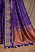 Royal Purple Soft Silk Woven Work Traditional Saree