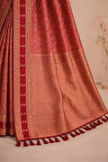 Red Soft Silk Woven Work Traditional Saree