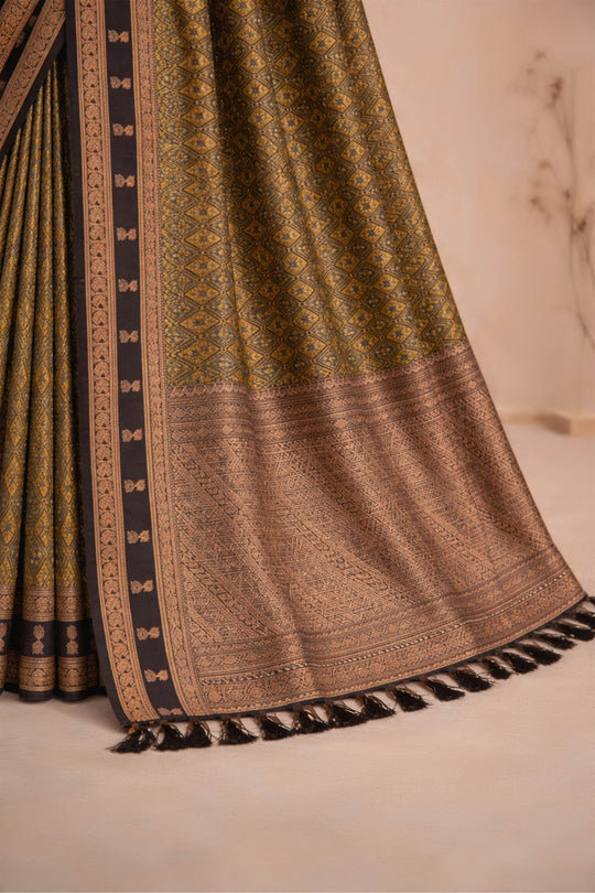 Mehendi Green Soft Silk Woven Work Traditional Saree