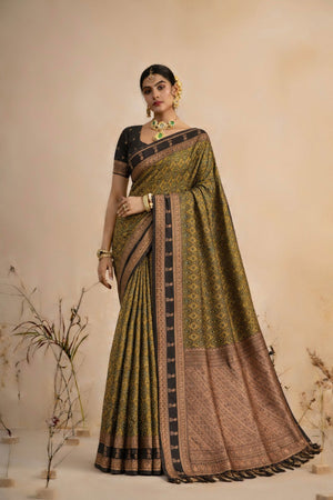 Mehendi Green Soft Silk Woven Work Traditional Saree