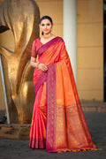 Rani Pink Soft Silk Woven Work Traditional Saree