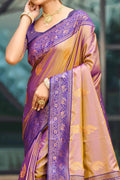 Royal Purple Soft Silk Woven Work Traditional Saree