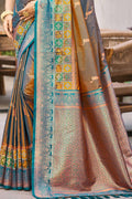 Copper Brown Soft Silk Woven Work Traditional Saree