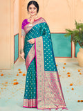 Green Silk Saree With Blouse Piece