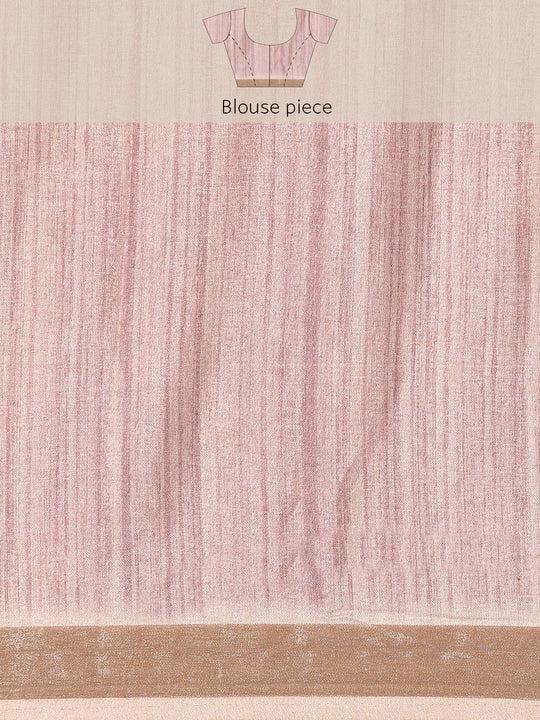 Maroon Cotton Saree With Blouse Piece