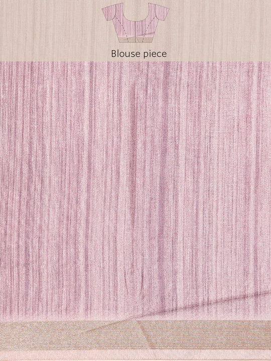 Purple Cotton Saree With Blouse Piece