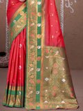 Pink Silk Saree With Blouse Piece