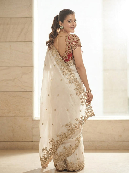 Embellished Embroidered Saree