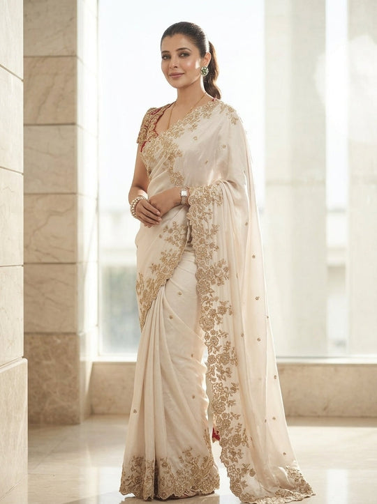 Embellished Embroidered Saree
