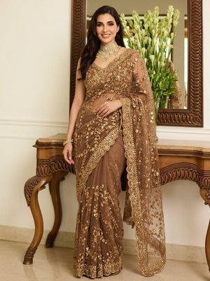Embellished Embroidered Saree