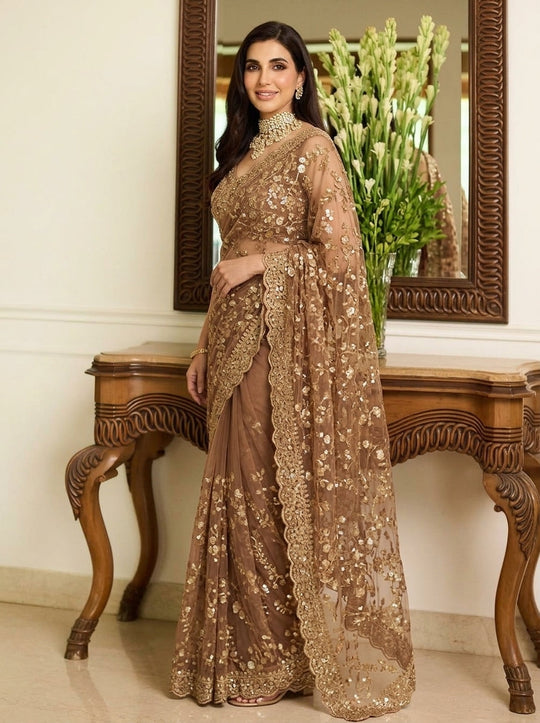 Embellished Embroidered Saree