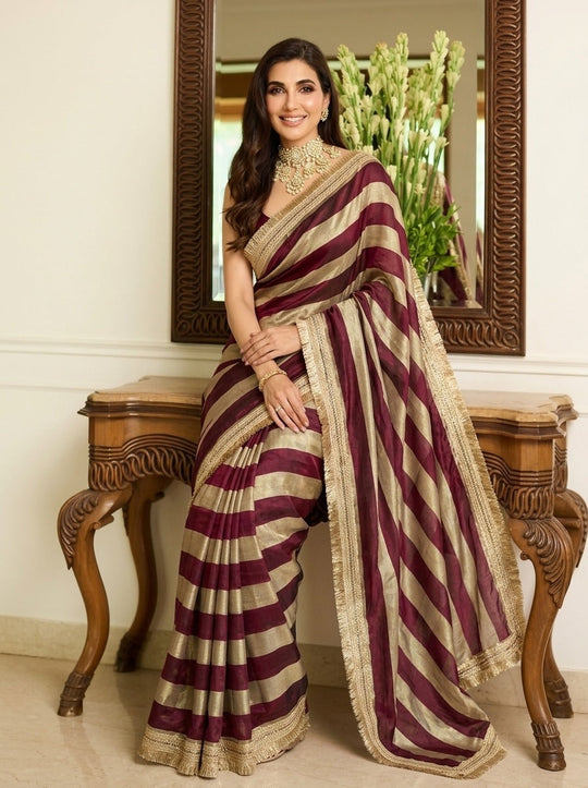 Embellished Embroidered Saree