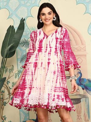 Tie and Dyed A-Line Dress