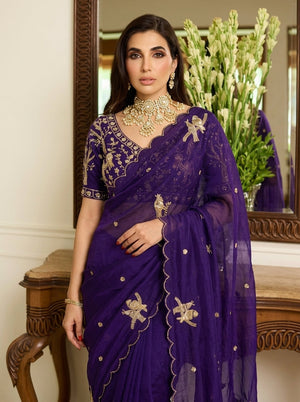Embellished Embroidered Saree