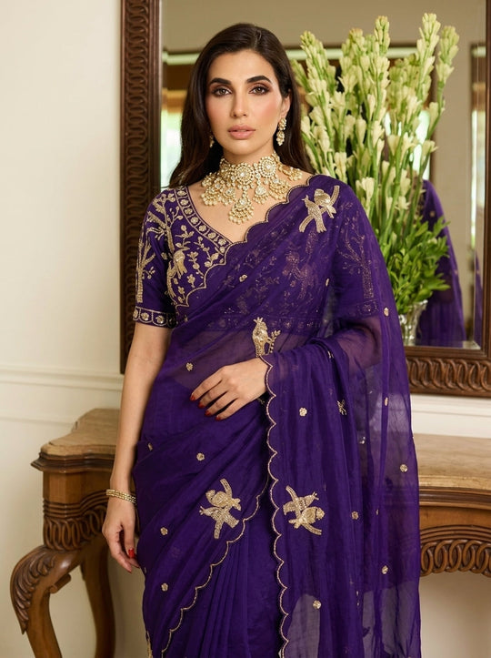 Embellished Embroidered Saree