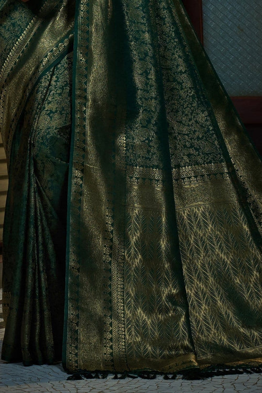 Pthalo Green Kanjivaram Saree