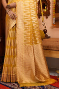Pastel Yellow Organza Saree