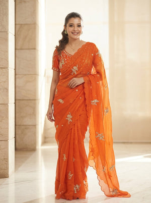 Embellished Embroidered Saree