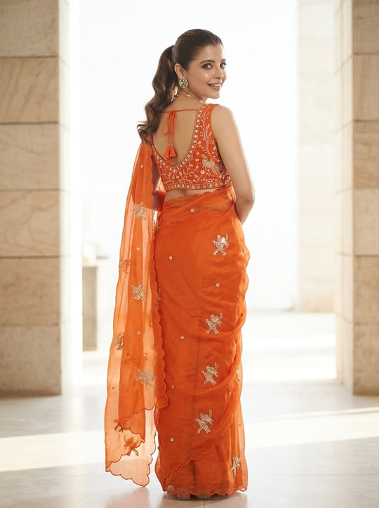 Embellished Embroidered Saree