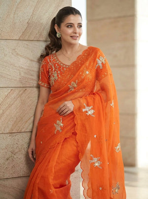 Embellished Embroidered Saree
