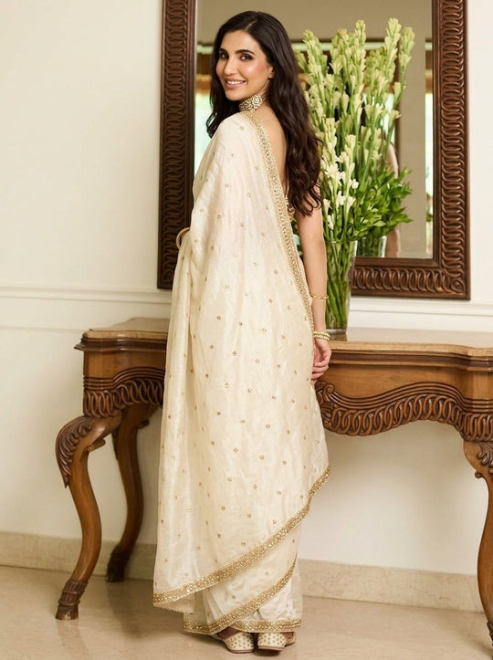 Embellished Embroidered Saree