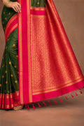 Green Silk Woven Work Traditional Saree