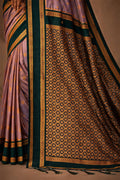 Purple Silk Woven Work Traditional Saree