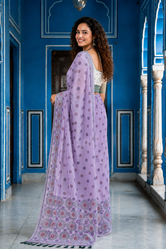 Baby Pink Cotton Blend Woven Work Traditional Saree