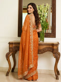 Embroidered Embellished Sequinned Satin Saree