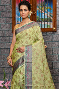 Fern Green Silk Saree