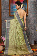 Fern Green Silk Saree