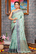 Mint Green Silk Saree