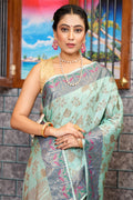 Mint Green Silk Saree