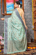 Mint Green Silk Saree