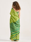 Green Art Silk Saree With Blouse Piece