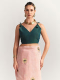 Peach Foil Saree With Blouse Piece
