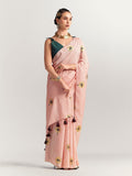 Peach Foil Saree With Blouse Piece