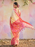 Cream Soft Silk Saree With Blouse Piece