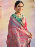 Pink Soft Silk Saree With Blouse Piece