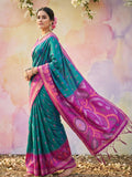 Sky Blue Soft Silk Saree With Blouse Piece