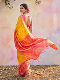 Yellow Soft Silk Saree With Blouse Piece