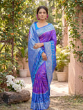 Purple Soft Silk Saree With Blouse Piece
