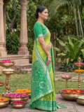Light Green Soft Silk Saree With Blouse Piece