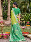 Light Green Soft Silk Saree With Blouse Piece