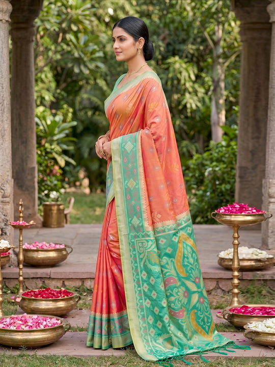 Mustard Soft Silk Saree With Blouse Piece